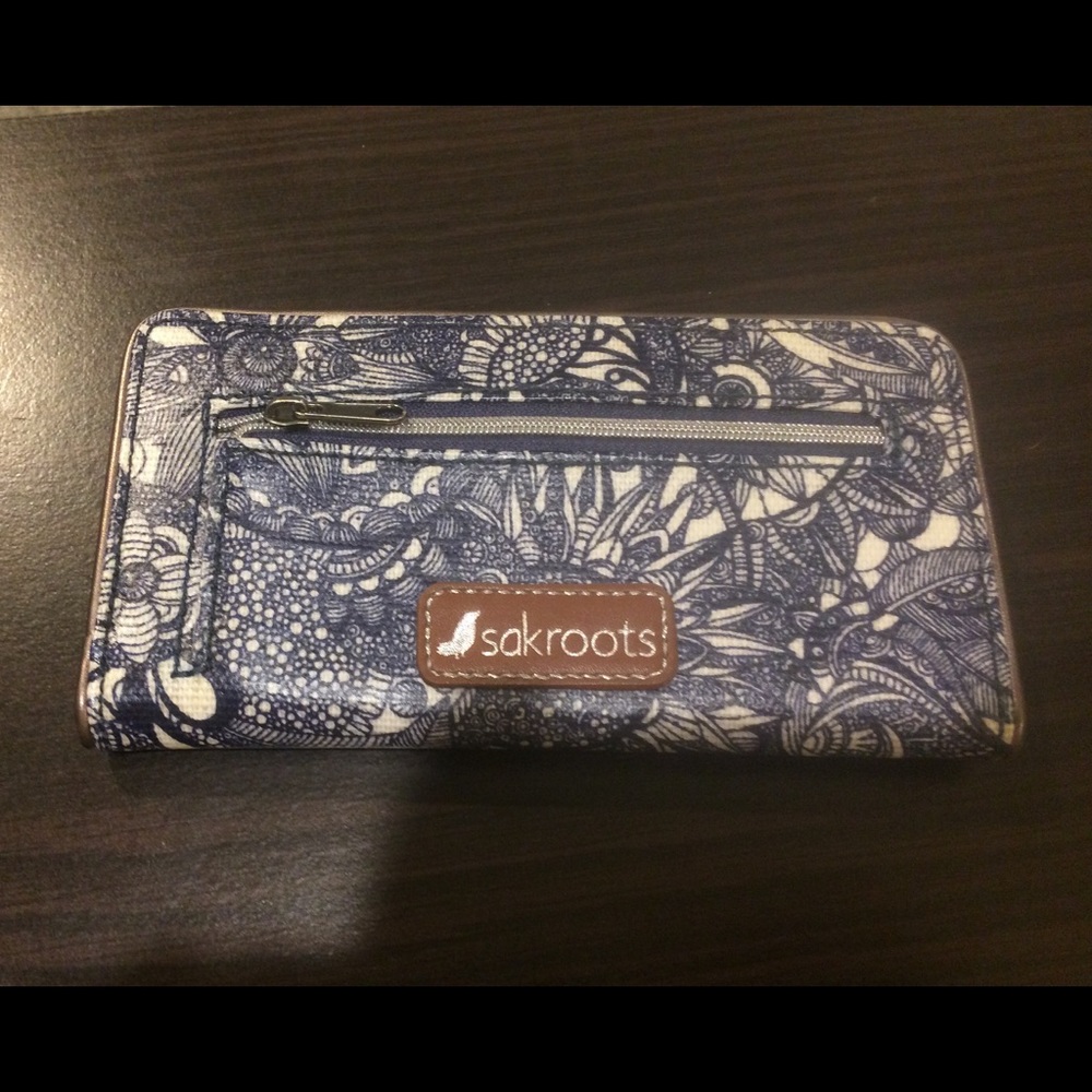 Sakroots Navy Spirit Desert Slim Wallet